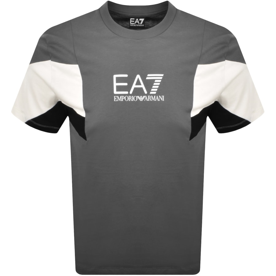 EA7 Emporio Armani Logo T Shirt Grey | Mainline Menswear se